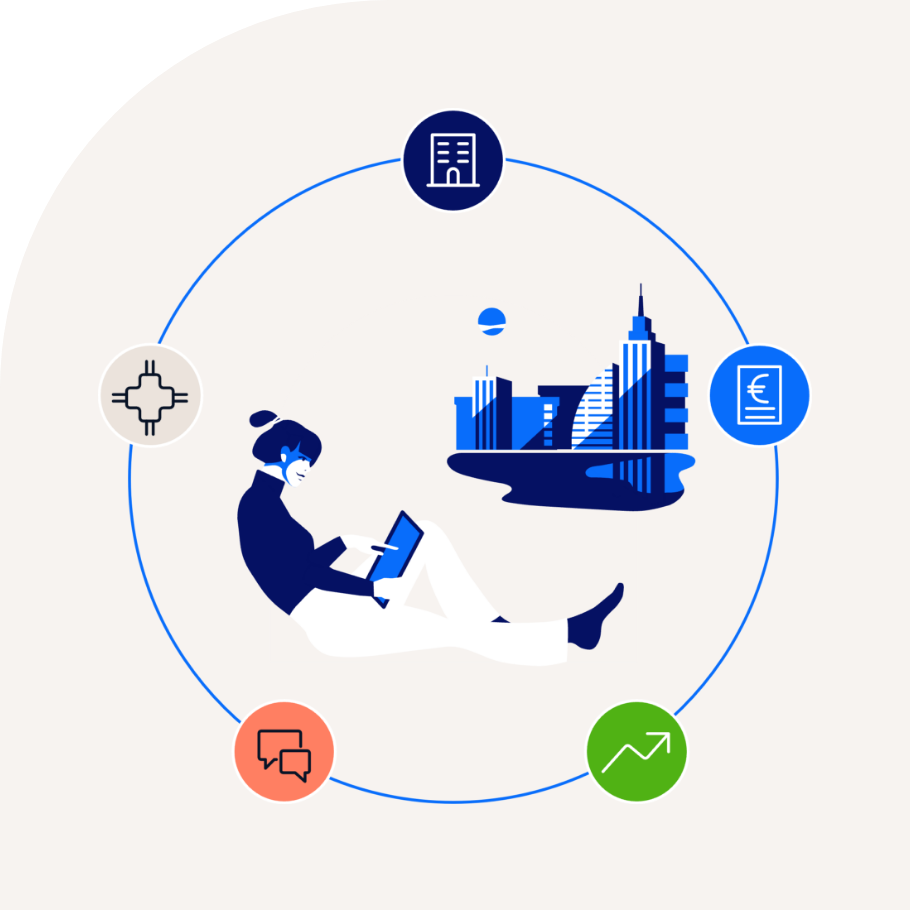 Icono de plataforma tecnologica